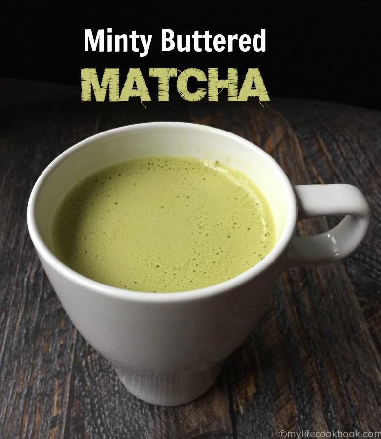 Enjoy a hot cup of minty butter matcha as a pick you up in the morning. Healthy fats and matcha green tea make for a healthy breakfast choice.