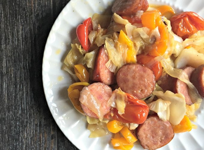 Cabbage & Peppers Kielbasa Casserole My Life Cookbook low carb