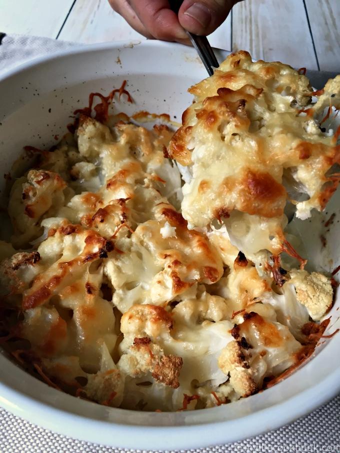 Cheesy Scalloped Cauliflower (low carb) My Life Cookbook