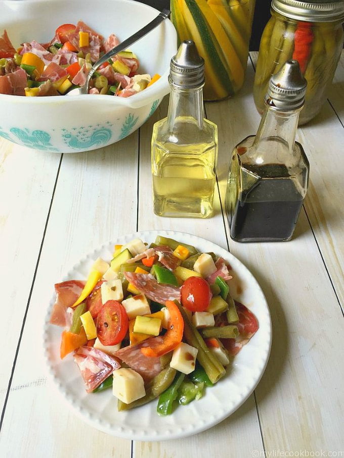 Pickled Vegetable Antipasto Salad My Life Cookbook low carb healthy