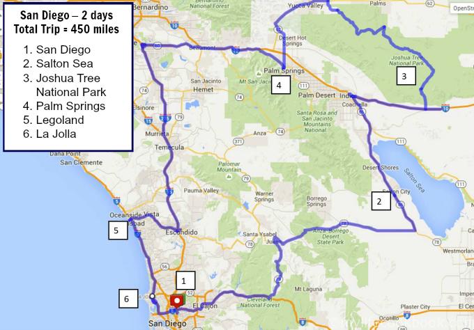 This is a 2 day trip around san diego including Joshua Tree National Park, Palm Springs and more.