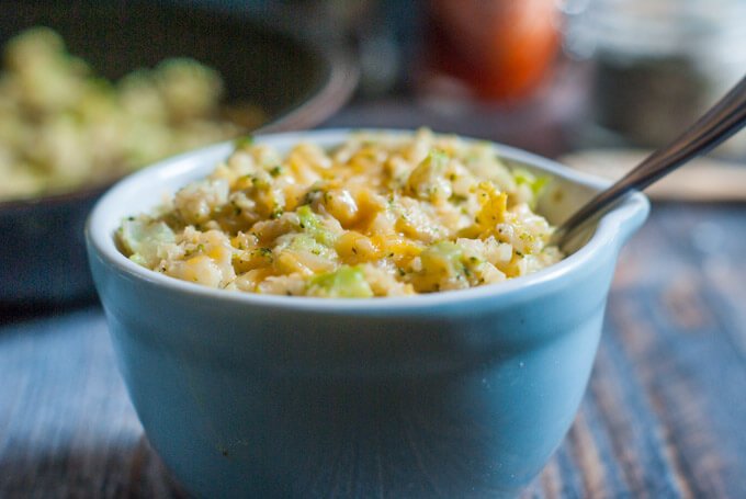 Cheesy Broccoli Cauliflower Rice