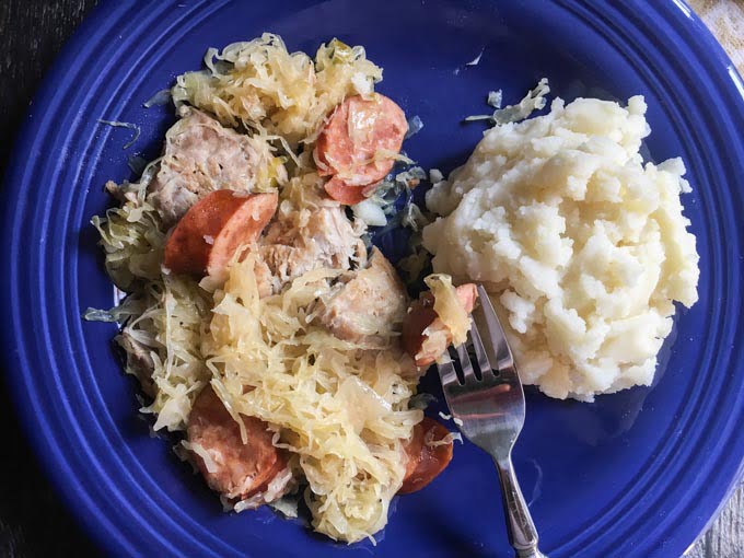 New Year&#039;s Pork &amp; Sauerkraut in the InstantPot - My Life Cookbook - low carb healthy everyday