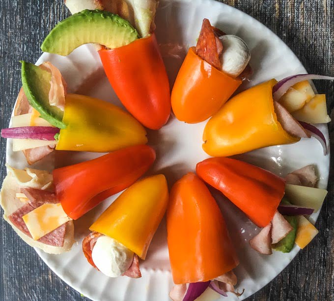 These healthy sweet pepper snacks are perfect for when you need a snack on the go. Plus they are filling enough for lunch and only take minutes to make!