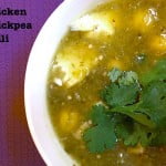 Chicken Chickpea Chili using Salsa Verde