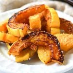 These roasted Parmesan delicata fries are a delicious change of pace this fall. They are a good lower carb substitute for potatoes.