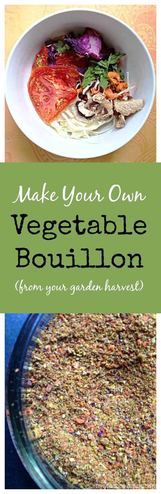 This is an easy way to make vegetable bouillon from fresh vegetables you get from your garden or farmers market.