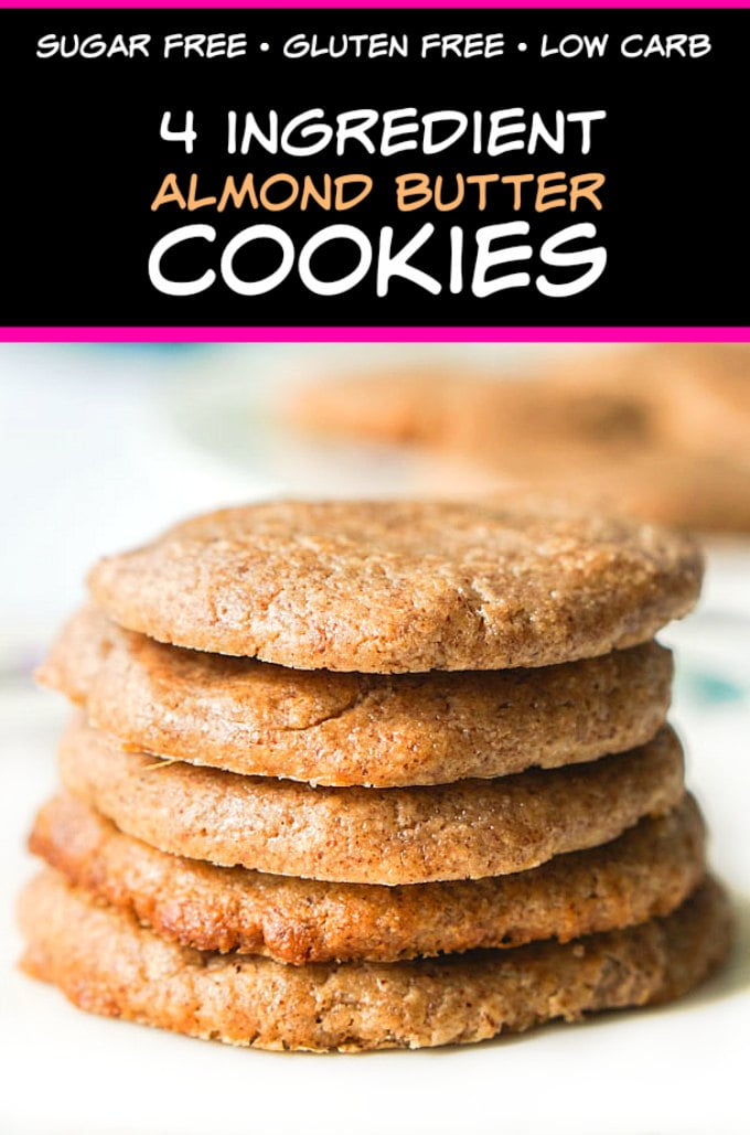 Keto Almond Butter Cookies Sugar Free, Gluten Free And Just 4 Ingredients! My Life Cookbook