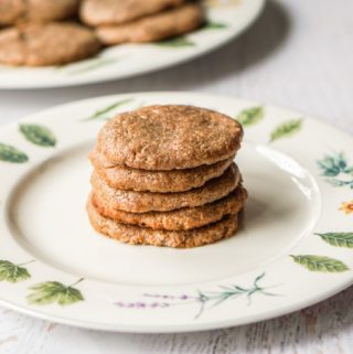These easy almond butter cookies only take 4 ingredients and are gluten free too! An easy, healthy cookie your whole family will love.
