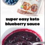 white bowls with sugar free blueberry sauce
