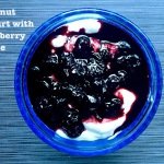 Coconut Yogurt with Blueberry Sauce