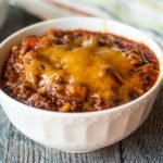 My mom's turkey chili is more like a hearty stew and perfect over rice or macaroni. It's a recipe my mom always used to make and one that we still love today.