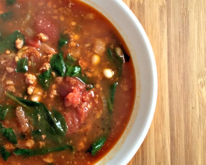 2 Dishes from 1: Turn Beans & Greens into a Spicy Chorizo, Kale & Bean Soup in just minutes!