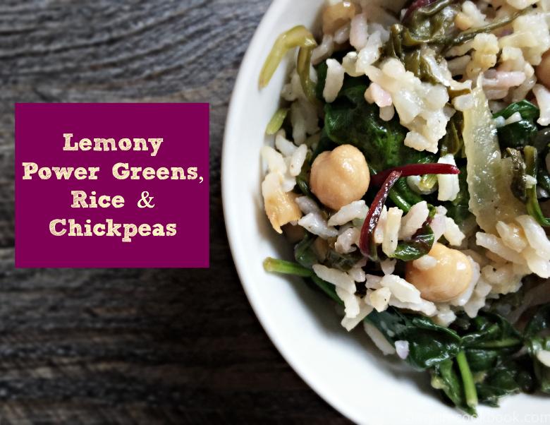 Lemony Power Greens, Rice and Chickpease