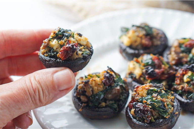 Easy Vegetable Stuffed Mushrooms Recipe keto, gluten free portobellos