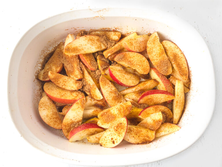 Baked Pears and Apples simple & healthy fall dessert with coconut sugar!