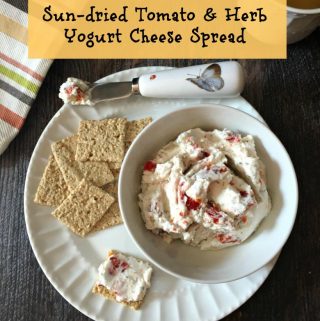 This sun dried tomato and herb yogurt cheese spread is less that 1 point on WW. Lots of flavor with few calories.