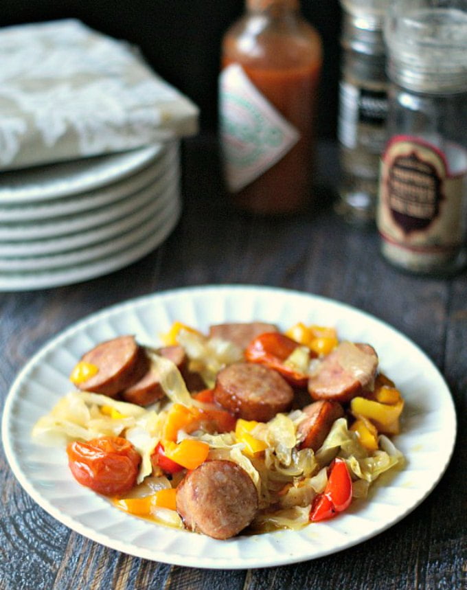 Cabbage & Peppers Kielbasa Casserole - My Life Cookbook - low carb ...