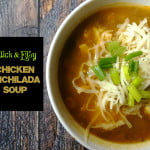 Quick and Easy Chicken Enchilada Soup that only takes minutes to make and it's packed with flavor.