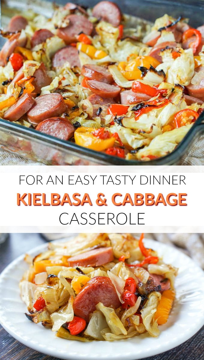 Kielbasa & Cabbage Casserole With Peppers Quick & Easy Dinner! My