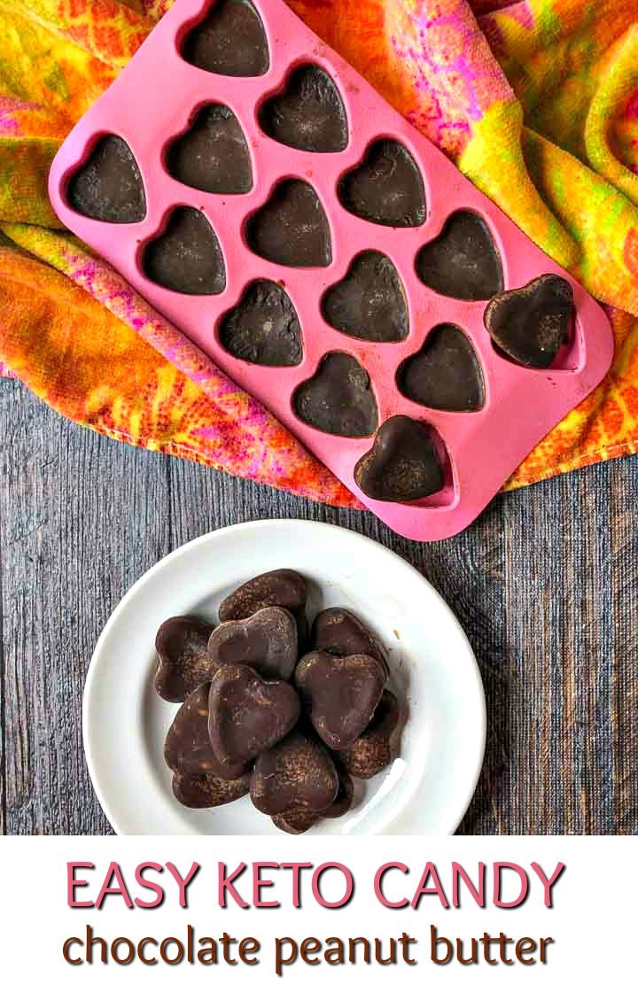 Easy Chocolate Peanut Butter Keto Candy - just 4 ingredients!