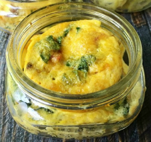 Meal Prep Mason Jar Omelettes - Kalejunkie