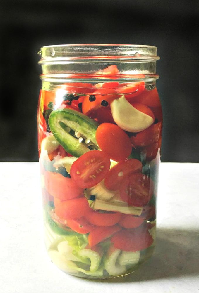 Bloody Mary Infused Vodka (a low carb beverage)