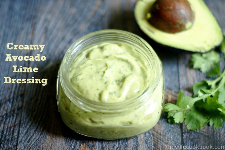 This creamy avocado lime dressing is thick and delicious. Perfect for a salad or even as a dip.