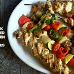 Greek Grilled Chicken & Veggies is a quick and easy dinner just marinade your chicken and veggies over night and grill them the next day for a delicious healthy meal.