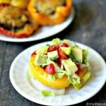 These Taco Stuffed Peppers are a tasty low carb dinner that you can make quickly and easily. Only 3.3g net carbs per serving. They will freeze well too!