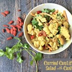 This curried cauliflower salad is packed with healthy ingredients and full of flavor for the perfect Paleo side dish.