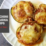 These Zucchini Lasagna Cups are a fun low carb dish that has all the taste of traditional lasagna using zucchini instead of pasta. Gluten Free.