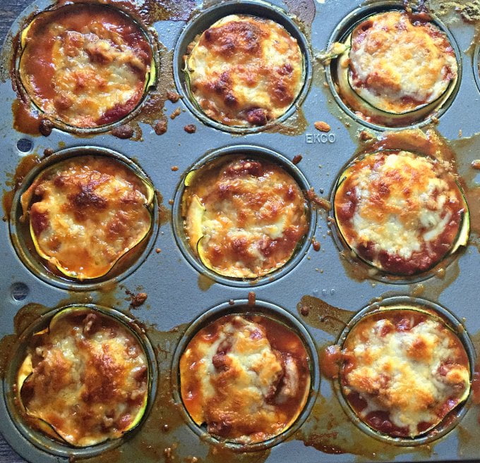 These Zucchini Lasagna Cups are a fun gluten free dish that has all the taste of traditional lasagna using zucchini instead of pasta. 