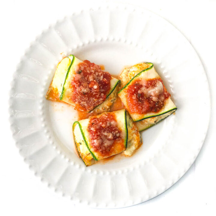 Keto Zucchini Ravioli Rolls (gluten free, vegetarian)