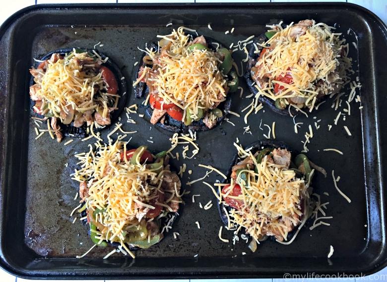 These fajita stuffed portobellos make for a delicious and easy low carb dinner.  