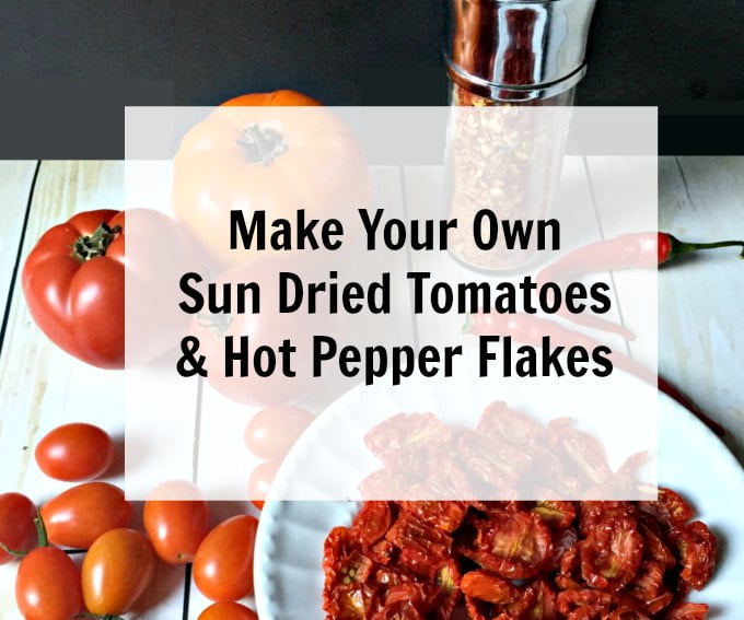 Make your own sun dried tomatoes & hot pepper flakes from your summer harvest so you can enjoy them all year long!