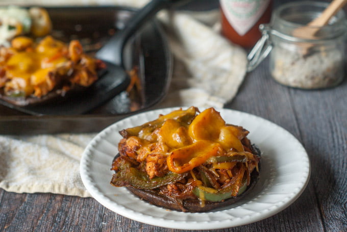 These fajita stuffed portobellos make for a delicious and easy low carb dinner.  