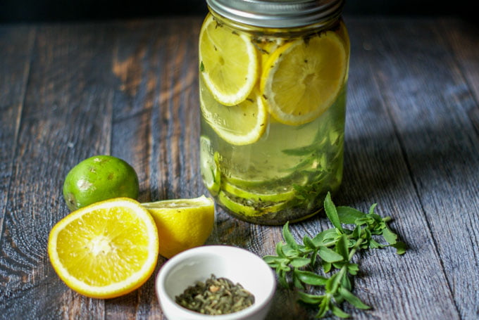Quench your thirst with this naturally sweetened perpetual citrus green tea over and over again. Make it once and reuse the ingredients up to 4 times with great taste.