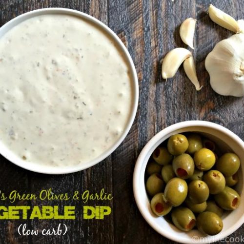 Mom's Green Olive & Garlic Veggie Dip My Life Cookbook