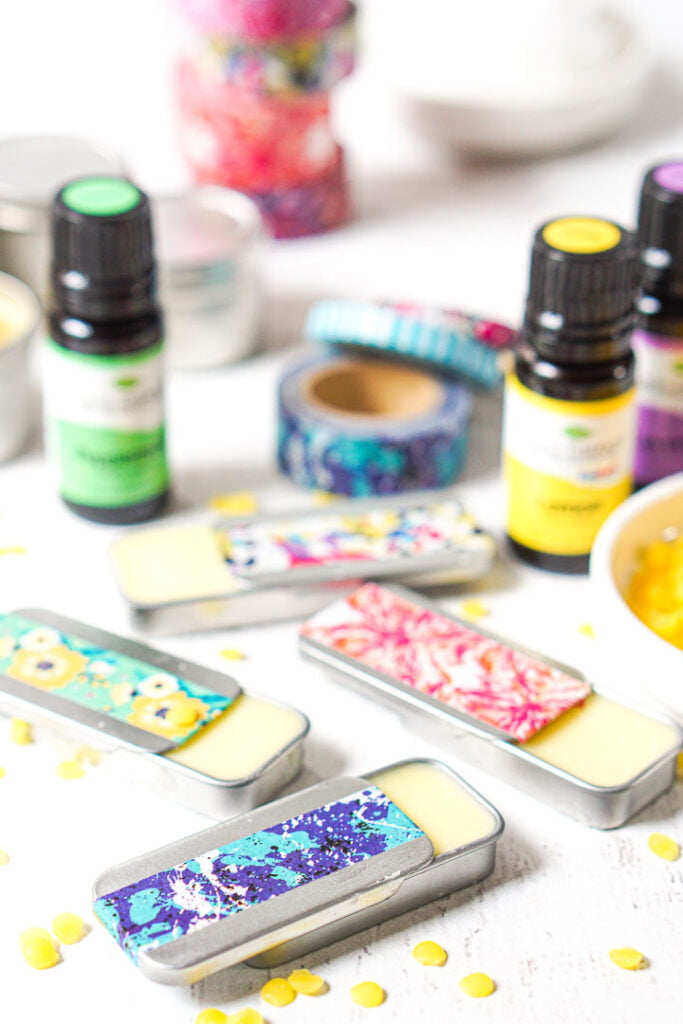 Easy Lip Balm Recipe using Essential Oils a great homemade gift!