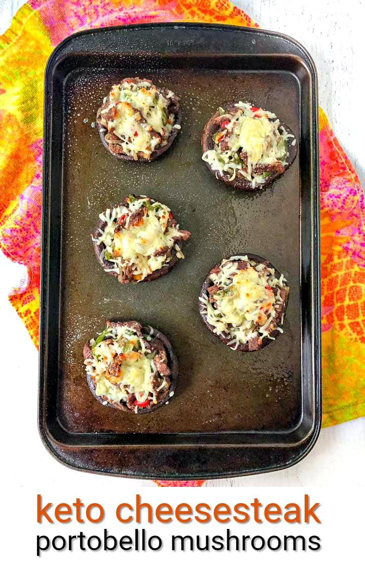 Philly cheesesteak Keto Stuffed Portobello Mushrooms Recipe