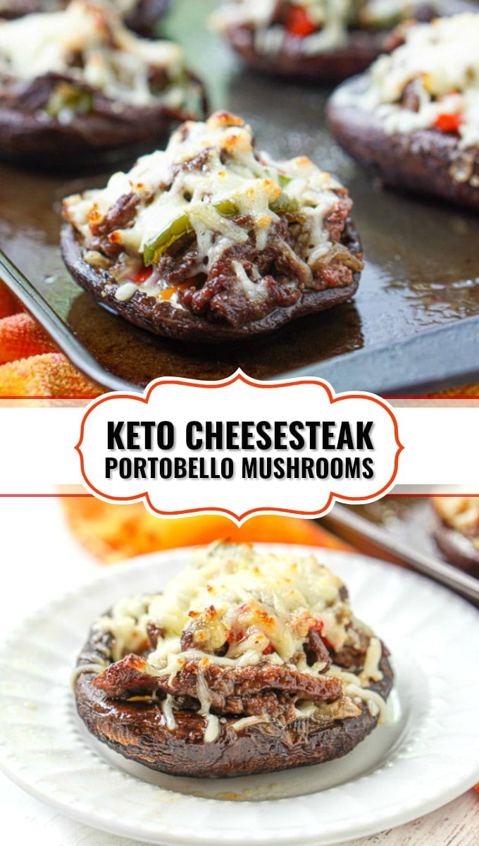 Philly cheesesteak Keto Stuffed Portobello Mushrooms Recipe