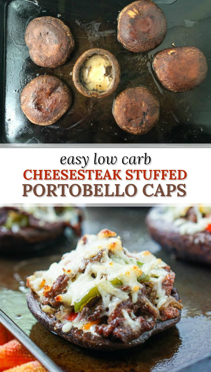 Low Carb Philly Cheesesteak Stuffed Portobello Mushrooms My Life Cookbook
