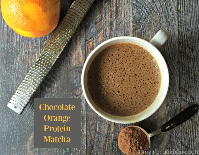This chocolate orange protein matcha drink is a great way to start your morning. Added protein and matcha green tea will give you a boost of energy and it's only 3.7g net carbs so it's low carb too.