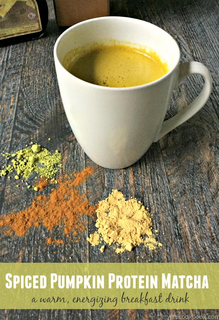 This spiced pumpkin protein matcha is the perfect energy drink to start your morning. Packed with protein, low in carb and an energizing boost with matcha green tea.