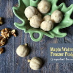 3 ingredients, low carb and delicious maple walnut freezer fudge will satisfy those sugar craving and fill you up too!