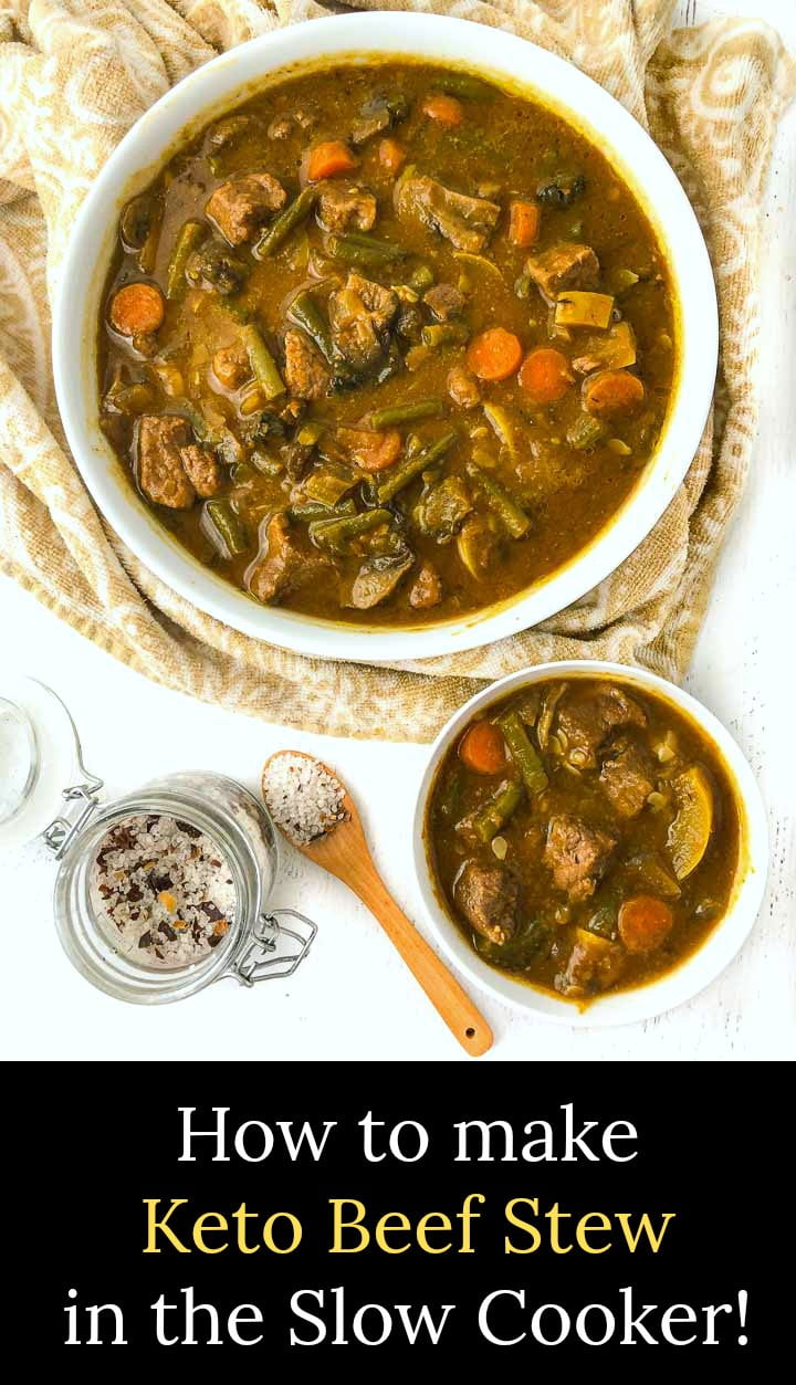 Keto Beef Stew in the Slow Cooker (Paleo, Gluten Free, Healthy Dinner)