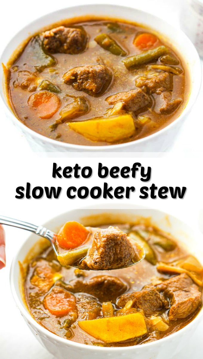 Keto Beef Stew in the Slow Cooker (Paleo, Gluten Free, Healthy Dinner)