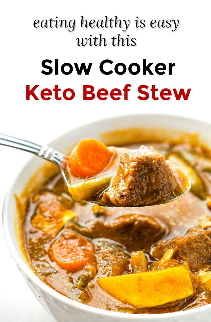 Keto Beef Stew in the Slow Cooker (Paleo, Gluten Free, Healthy Dinner)