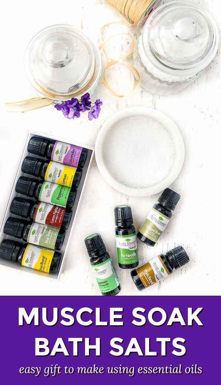 Bath Salts for Sore Muscles using Essential Oils great gift too!